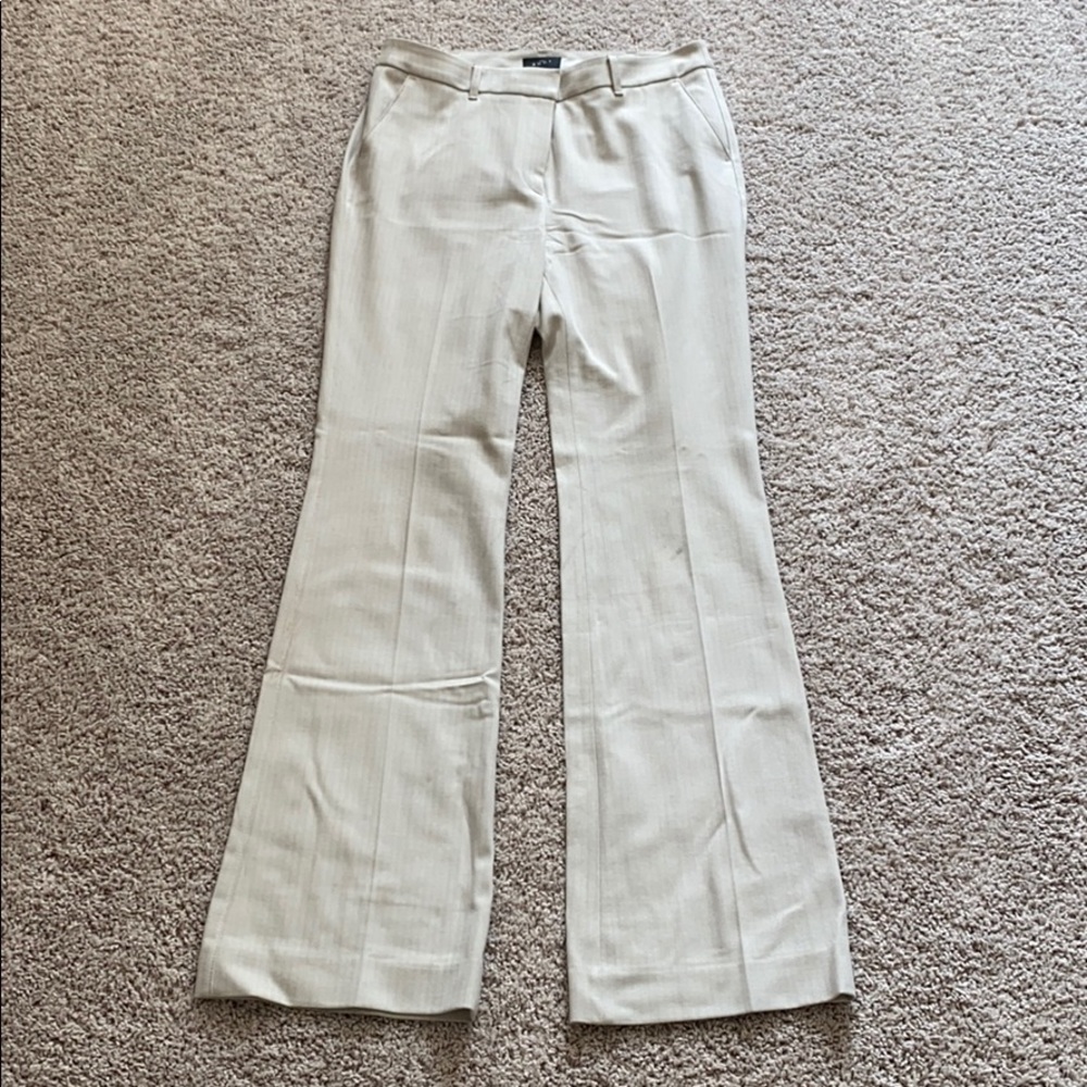 Cream boot cut pants